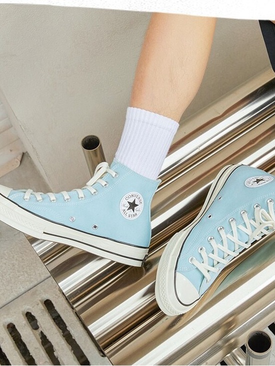 Converse Shoes - Converse High Top Sneakers - Blue Glow - Suede